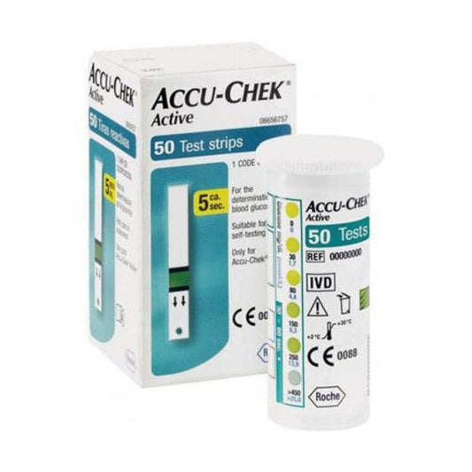 Accu-Chek Active Blood Glucose Test Strips, 50 Strips