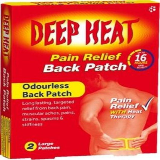 Deep Heat Back Patch Pain Relief, 2 Patches