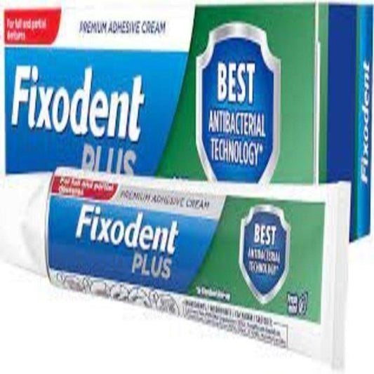 Fixodent PLUS Antibacterial Denture Adhesive Cream, 40G