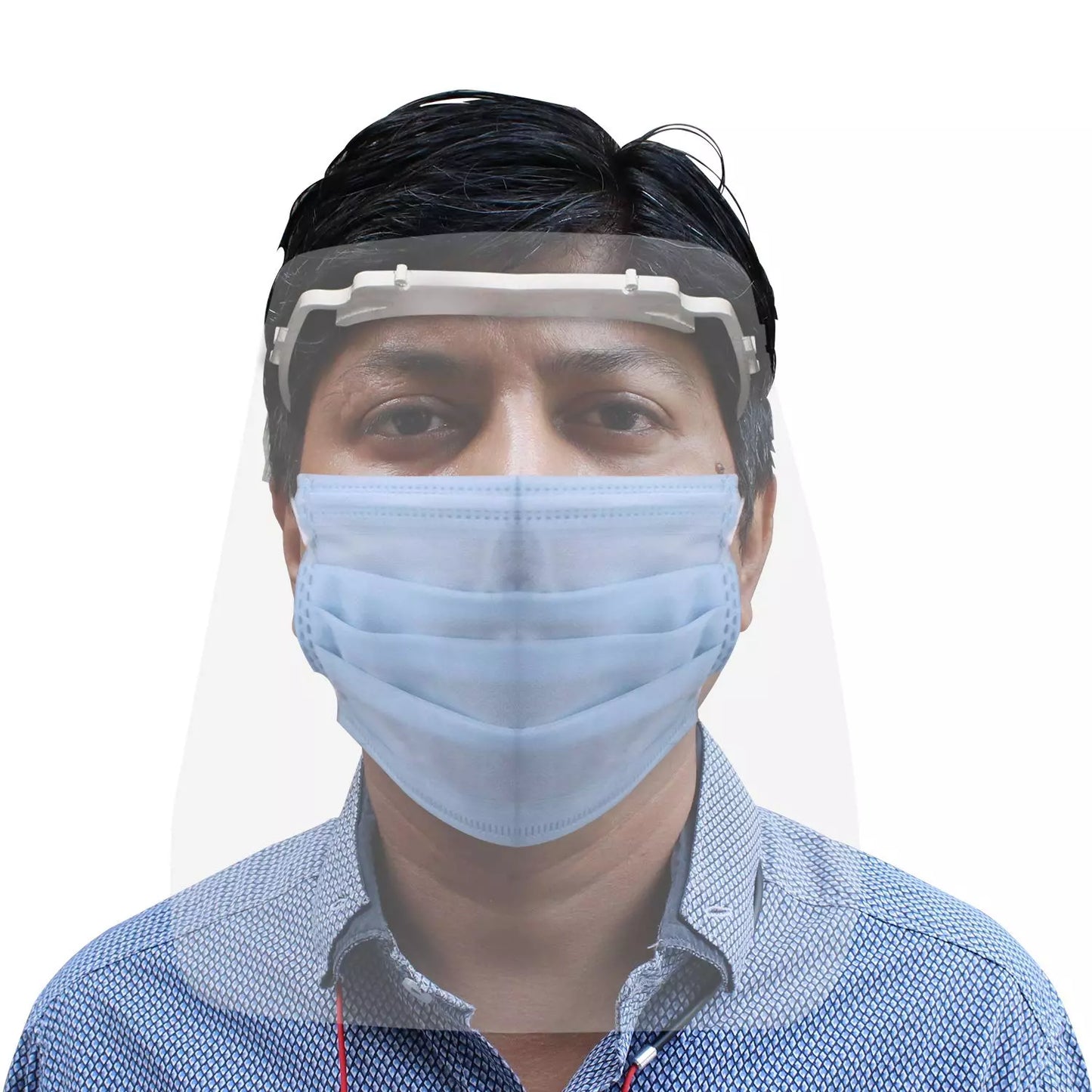 Zureni 175 Micron Disposable Face Shield with Adjustable Elastic Strap ZN5167