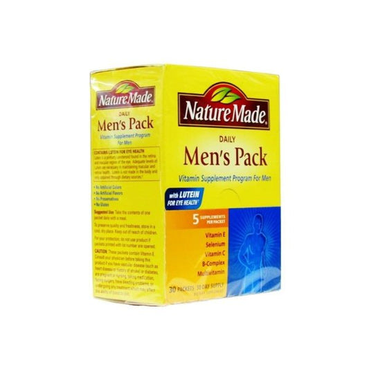 Nature Made Men?s Pack Vitamin Supplements For Men, 30 Packs