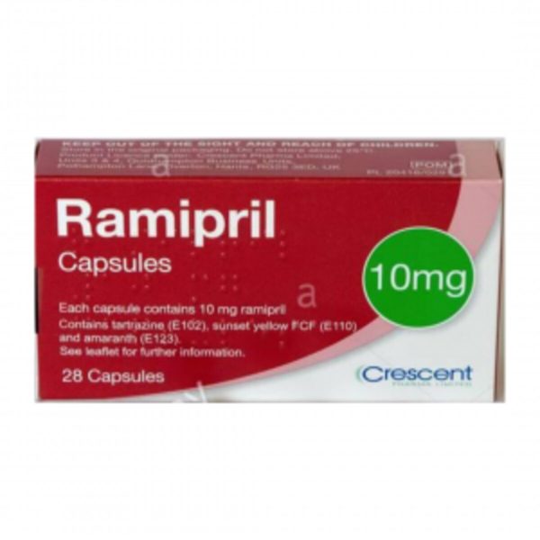 Ramipril 10mg Capsules,  28 capsules