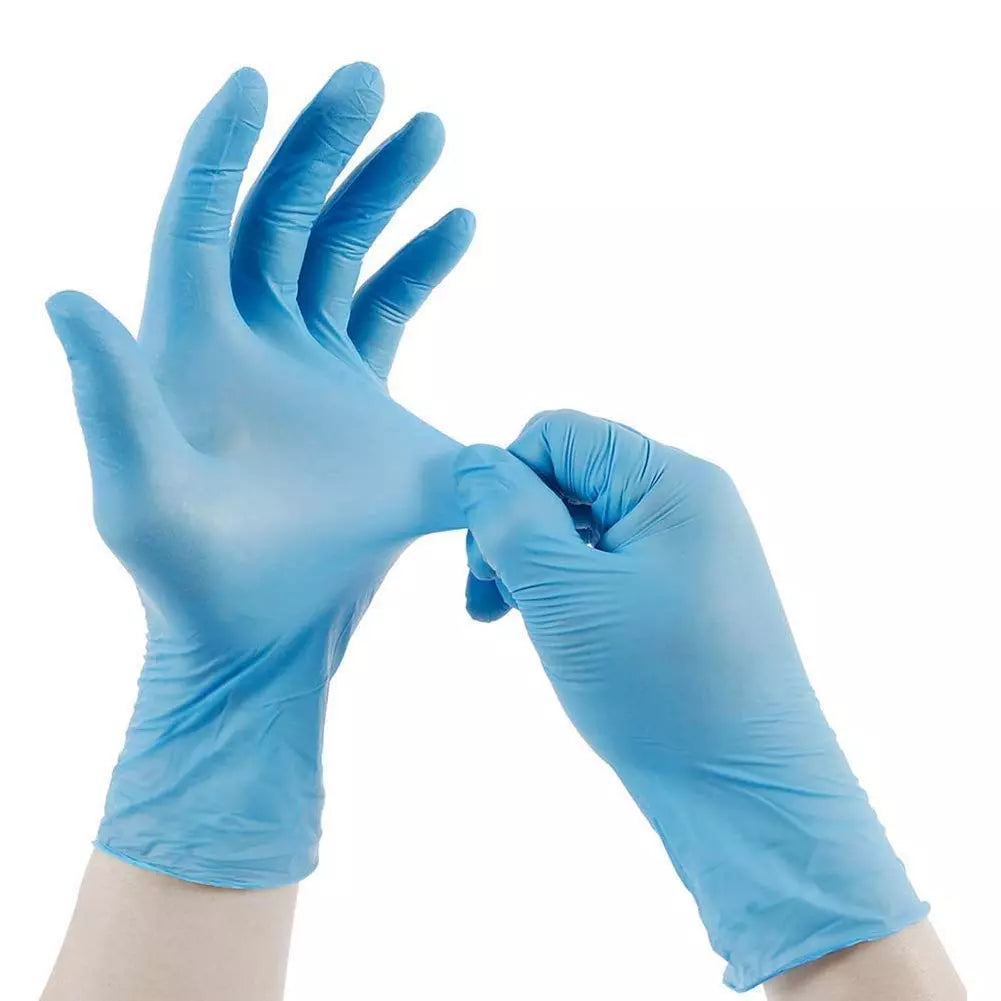 Thump Nitrile Disposable Gloves, Blue Color M Size, TH5004 (Pack of 100 Piece)