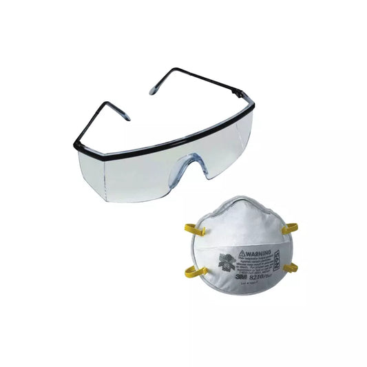 3M 1710-8210-P1 Stingrays Safety Goggles and N95 Surgical Mask Combo