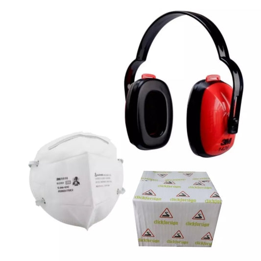 3M clickforsign 1426-9010-P1 N95 Respirator Mask H1N1 Combo + Multi Position Earmuff Combo