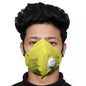 Zureni ZN5185 6 Layer O2 Face Mask with Filter Valve Yellow