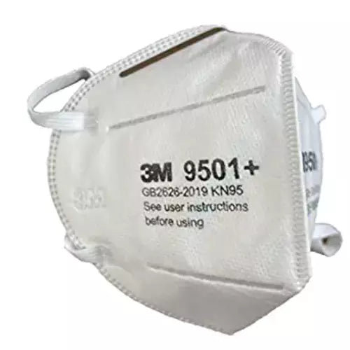 3M 9501 Plus White Respirator Face Mask (Pack of 50 Piece)