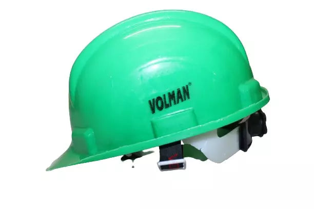 Volman Green ISI Mark Ratchet Hard Hat Head Safety Helmet, Pack of 5