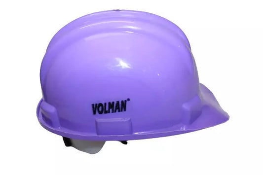 Volman Blue ISI Mark Ratchet Hard Hat Head Safety Helmet, Pack of 5