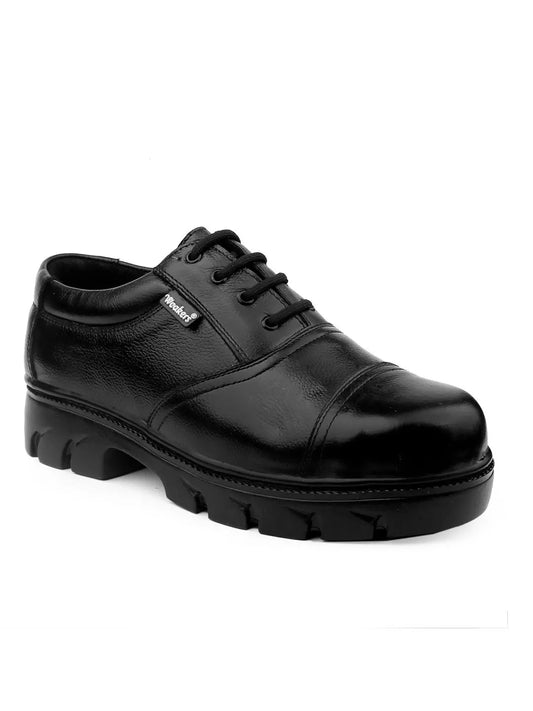 Woakers PO-529 Airmix Sole Synthetic Leather Men's Police Black Casual Shoes