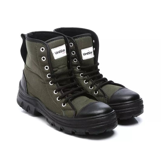 Unistar S.Power High Ankle PU Sole Fabric Olive Safety Boots