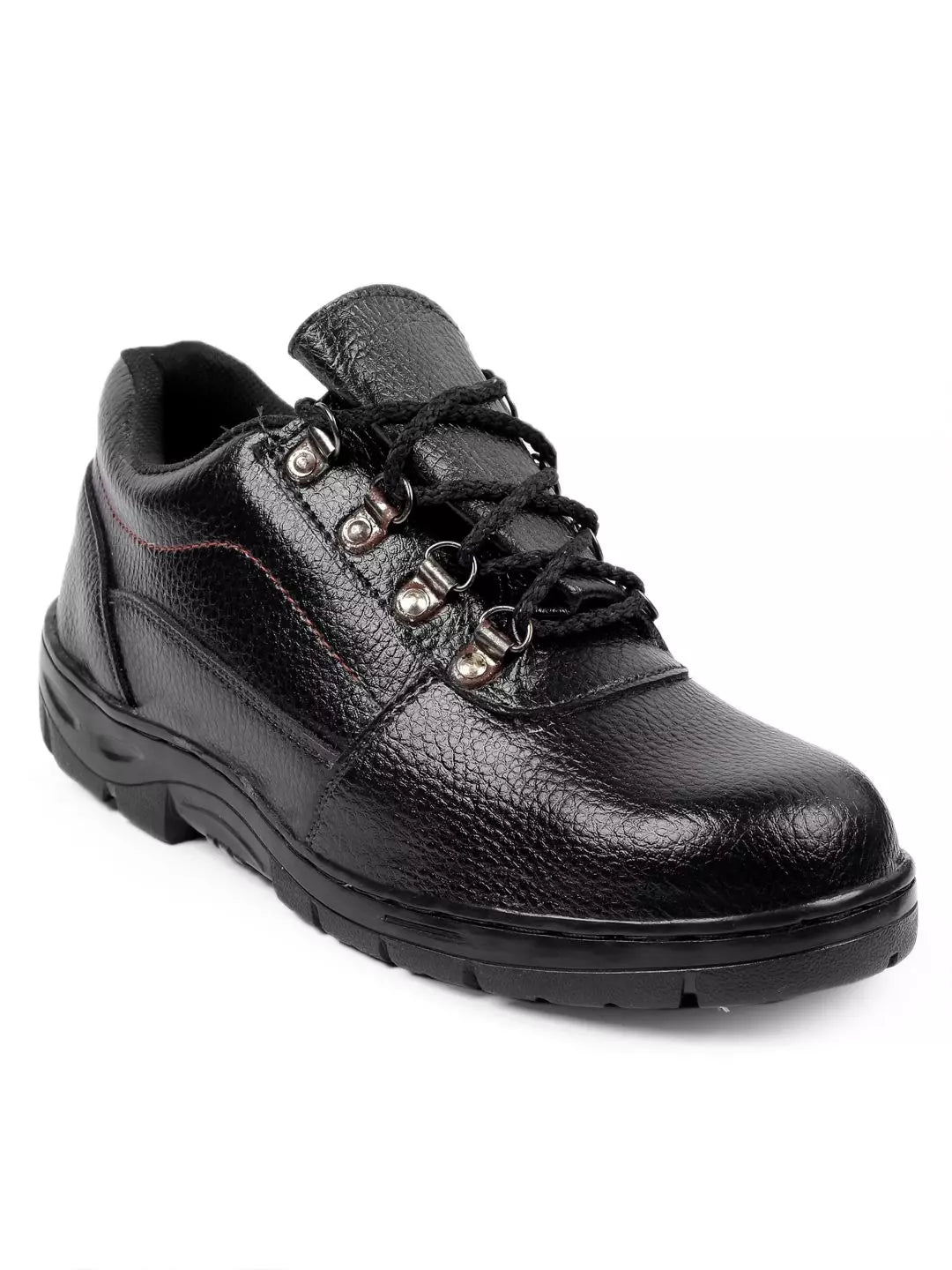 Woakers BLACK-SAFTEY Synthetic Leather Steel Toe Airmix Sole Safety Shoes