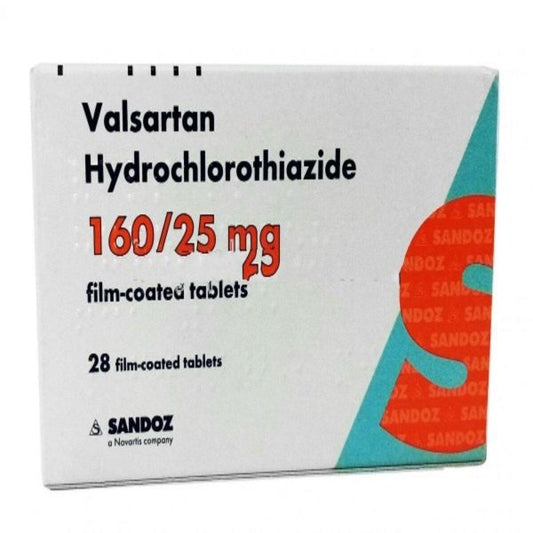 Valsartan HCT 160mg/25MG Tablets, 28 Tablets