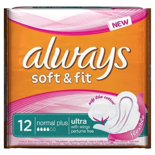 Always Soft & Fit Normal Plus With Wings by 12